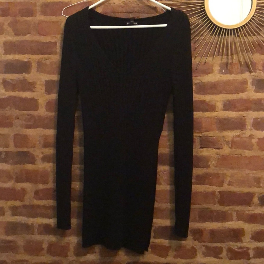 Express Black Sweater with Slit on Side